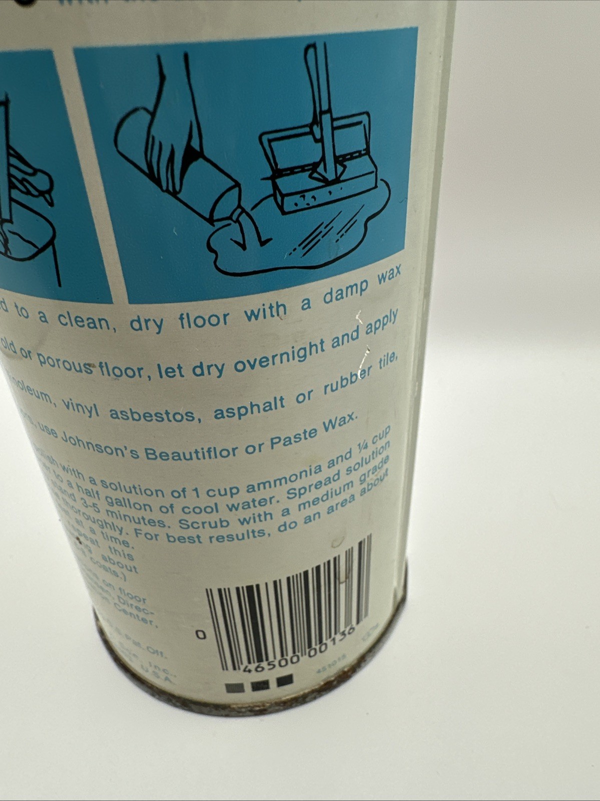 Klear Floor Finish Sc Johnson Wax 27 Oz Can Full or Nearly Full ’70s Movie Prop