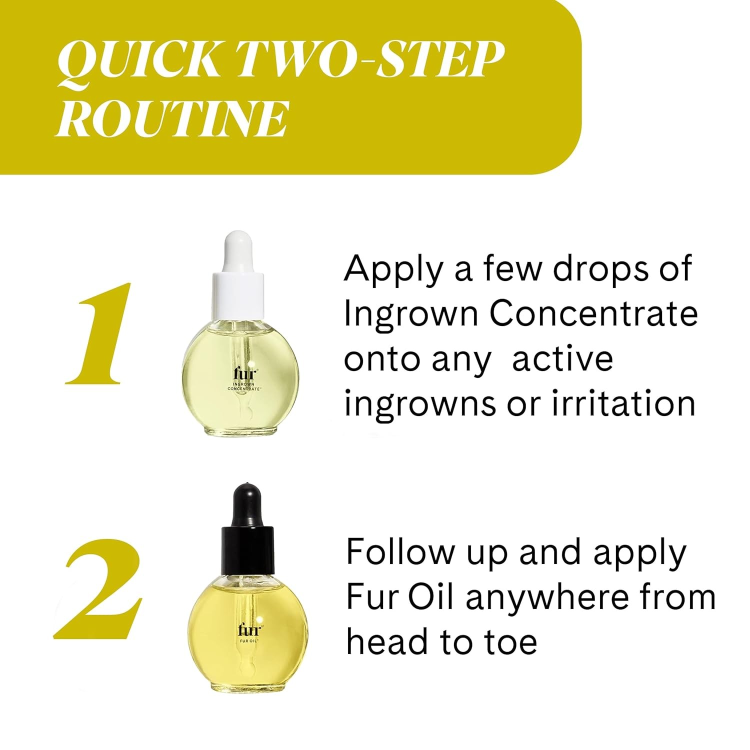 Fur Ingrown Hair Care Duo: Two-Step Preventative Treatment – Combines Oil and