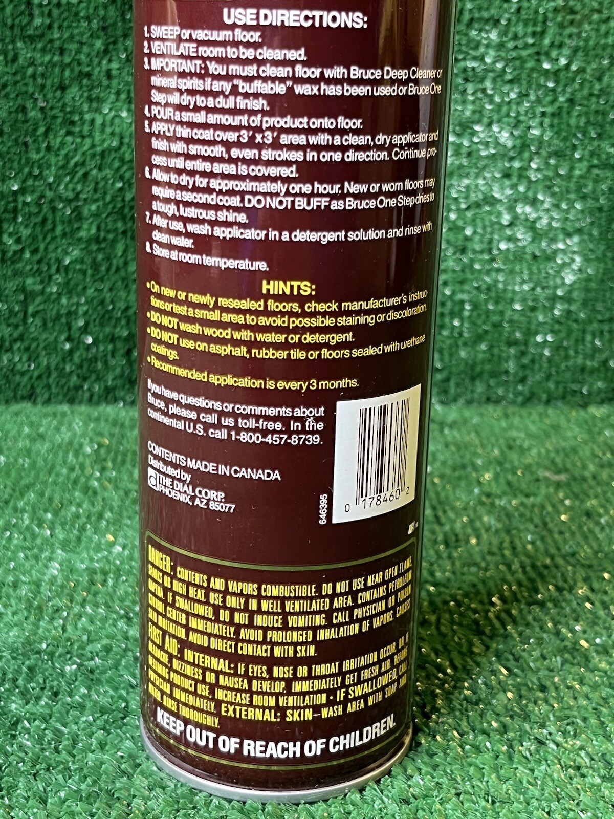 bruce one step acrylic formula vintage 22oz prop half full