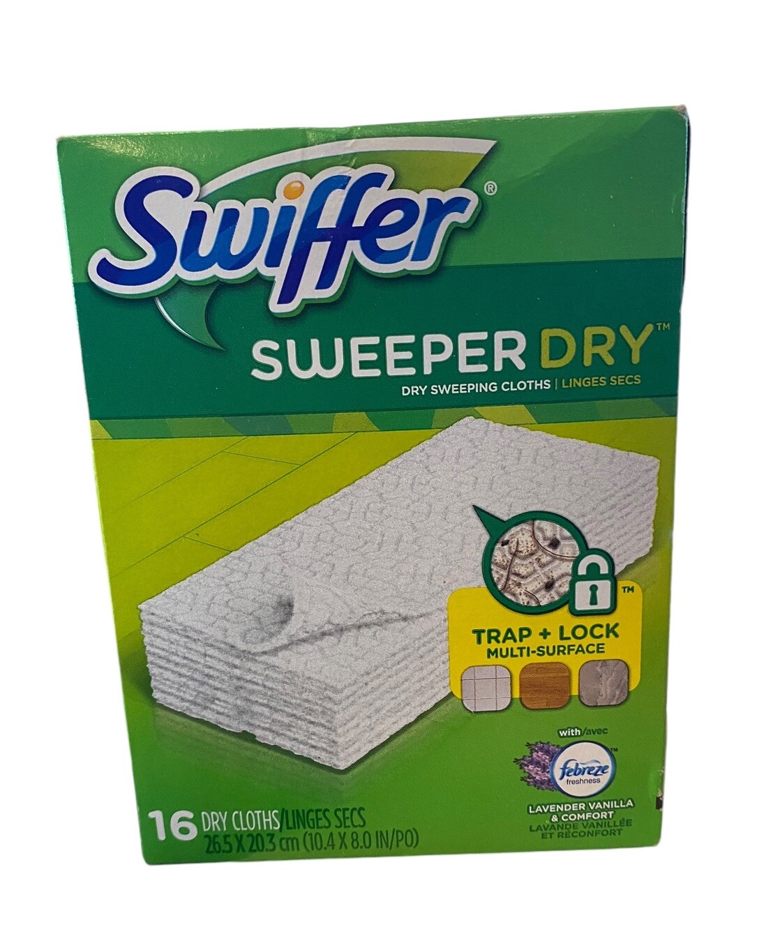 Swiffer Sweeper Dry Cloth Lavender Vanilla Febreze 16ct