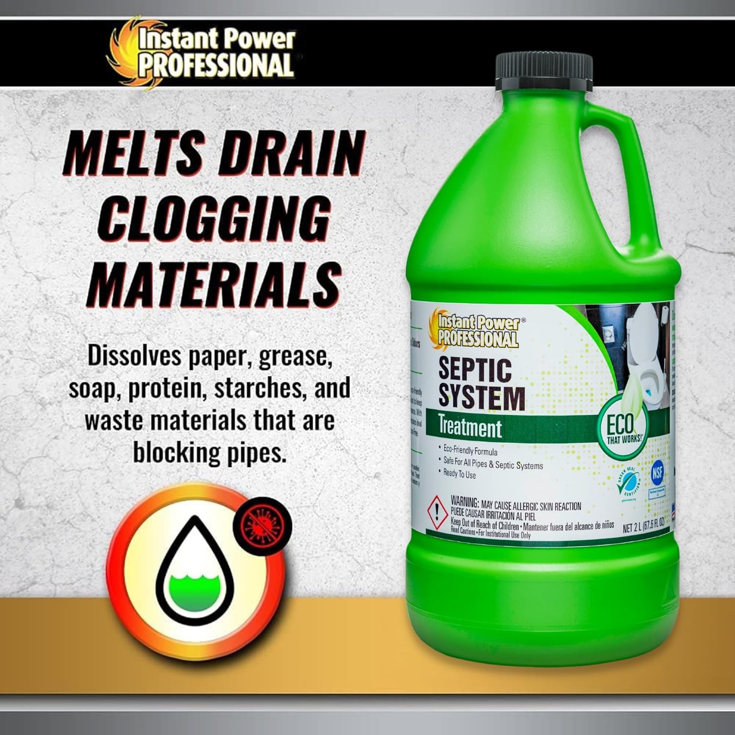 Instant Power Professional Septic System Treatment, Septic Tank Maintenance, 67.