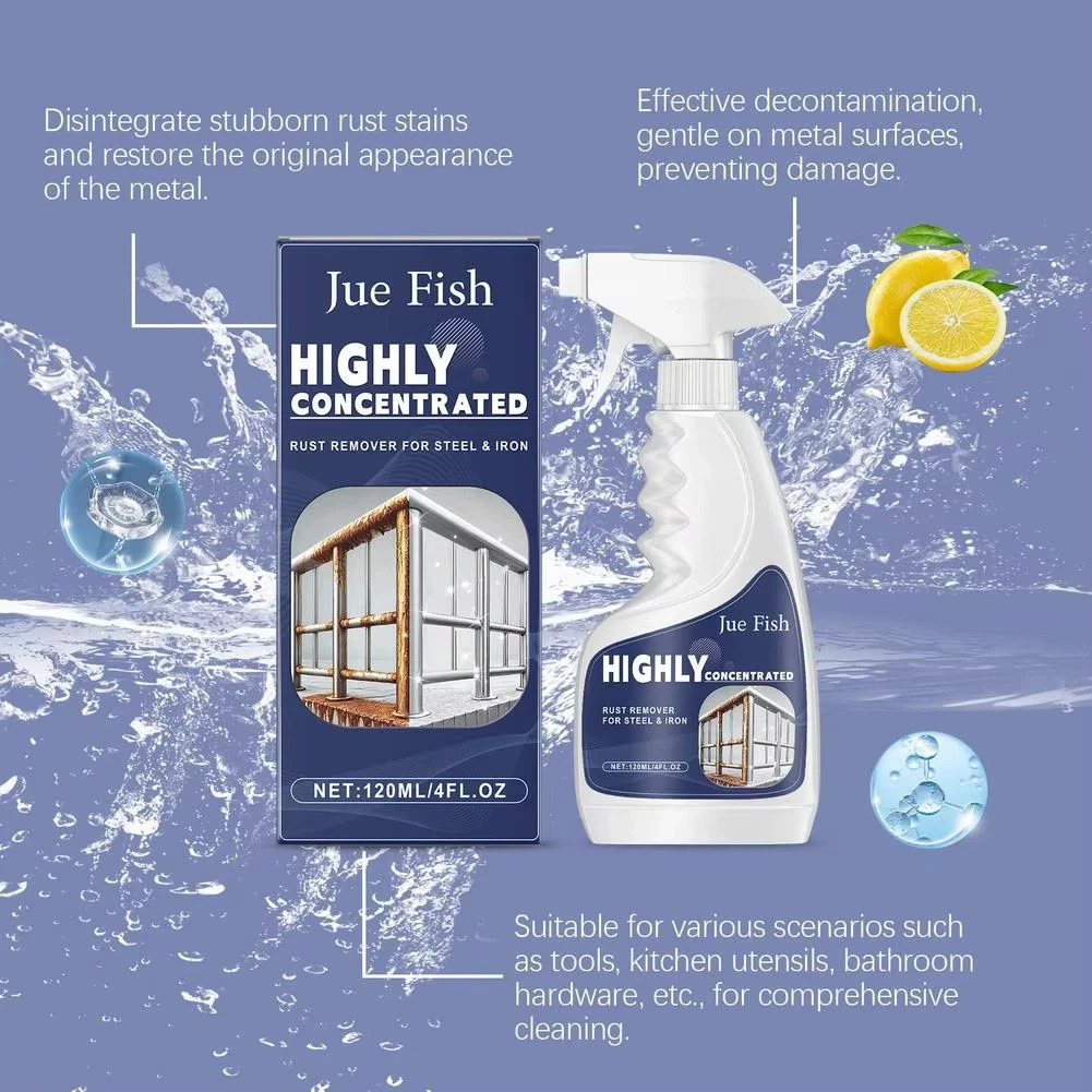 Industrial ﻿Highly Concentrated Rust Remover 120ml For Steel & Iron