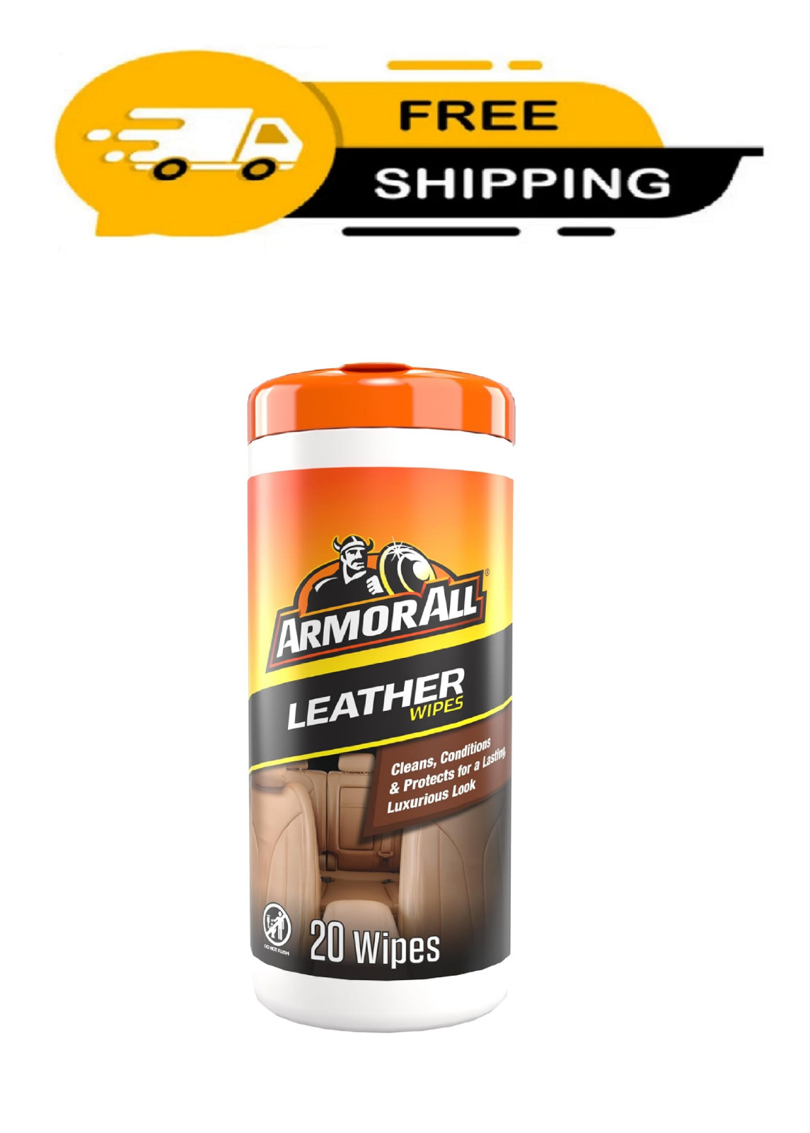 Armor All Interior Cleaner Car Leather Wipes by , For Cleaning Cars – 20 Count