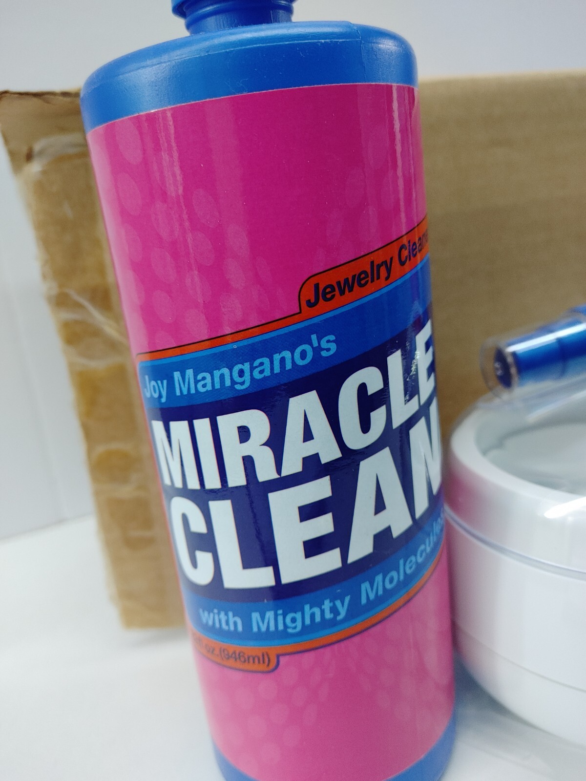 N.O.S Joy Mangano’s Miracle Clean pink 32 & 8.oz with sonic Jewelry Cleaner