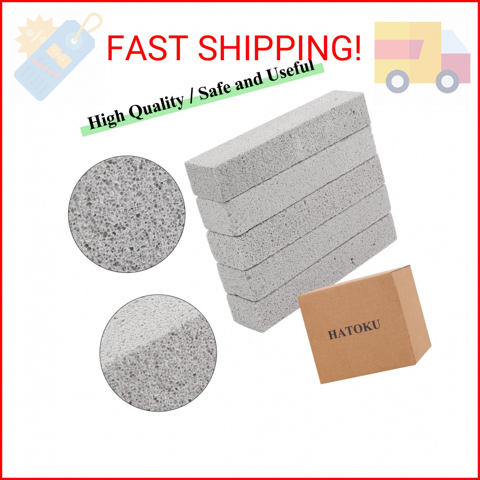 25 Pieces Pumice Stone Toilet Bowl Cleaner, Pumice Scouring Stick Remove Hard Wa