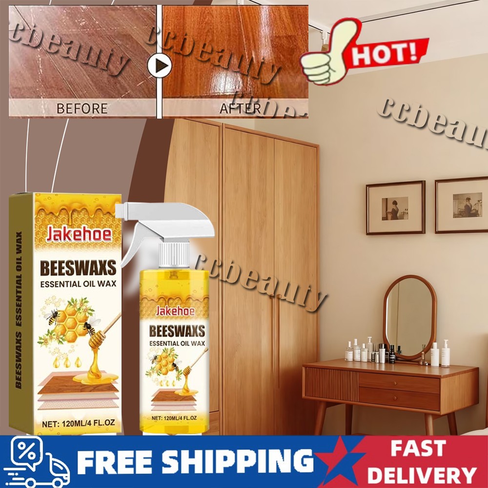 Beeswax Spray Essential Oil Wax,Multi-Purpose Furniture Polish,WoodCare Spray