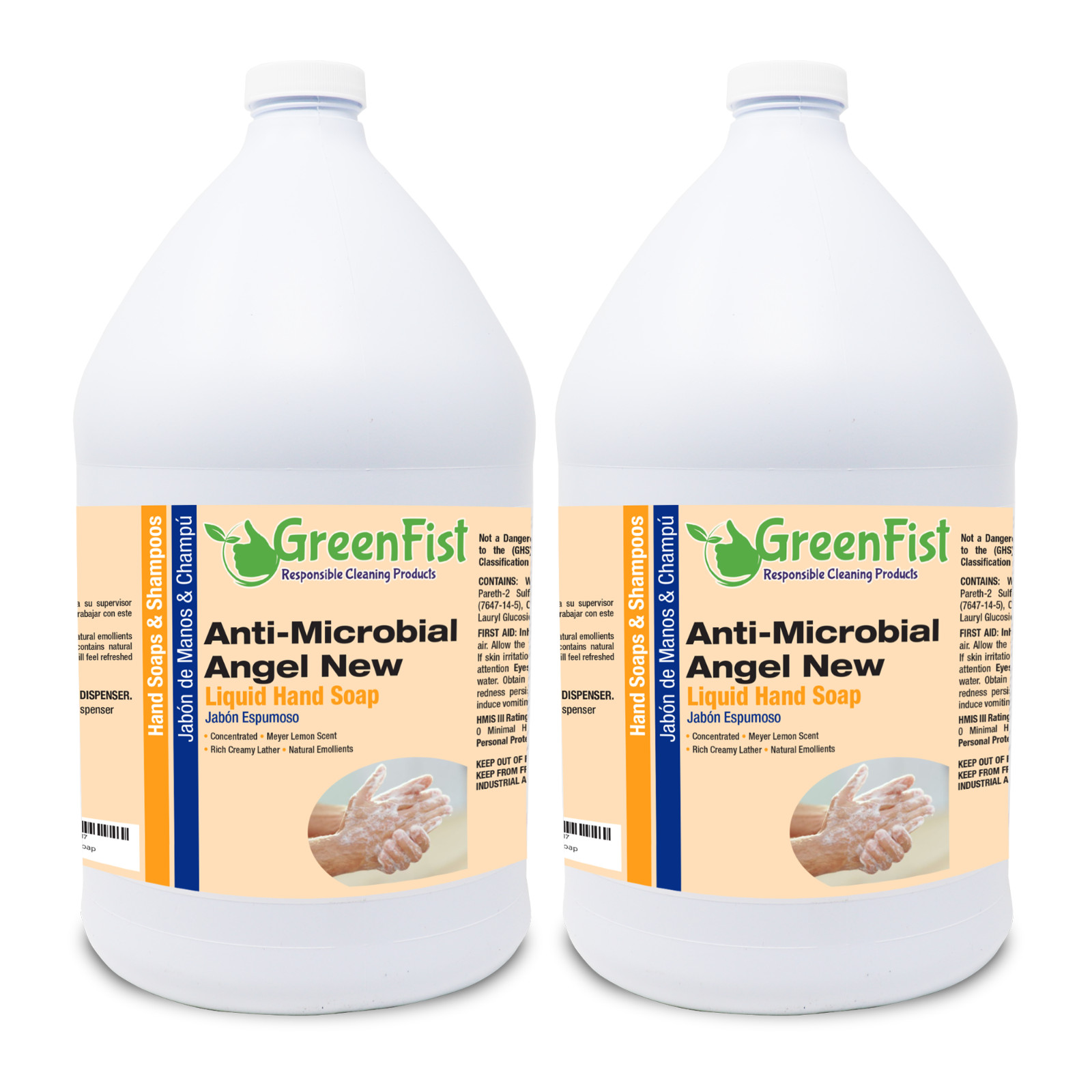 GreenFist Antimicrobial / Bacterial Lotion Liquid Hand Soap ( 2 x 1 Gallon )