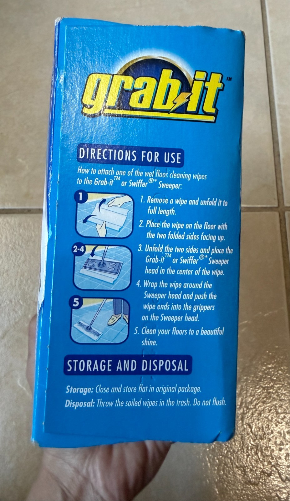 Pledge Grab It Vinegar Wet Floor Wipes Box of 12 Discontinued Natural Care Wood
