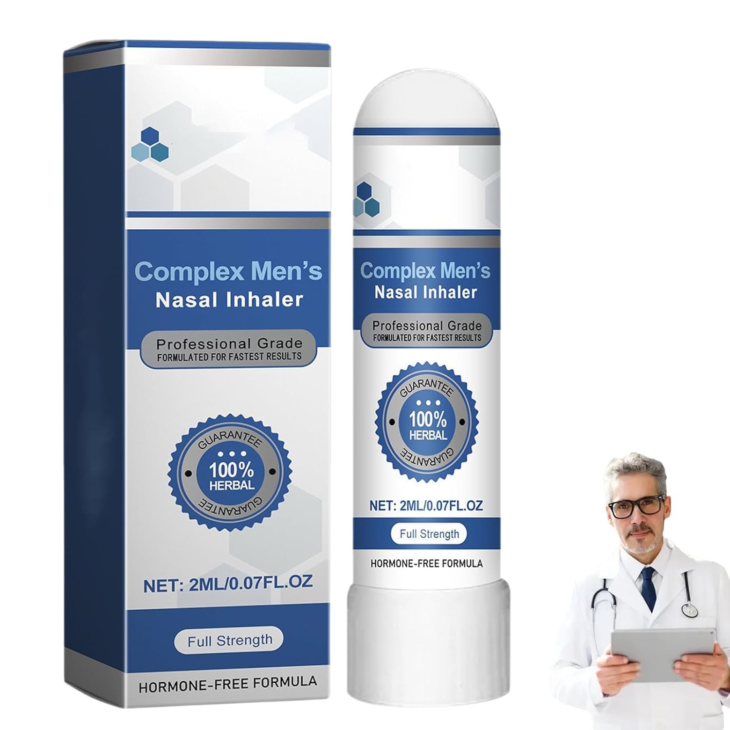 Uncle Stiffy Nasal Inhaler, Complex Mens Nasal Inhaler, Prostate Restore Energy