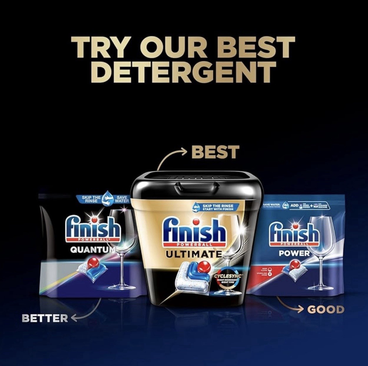 Finish Ultimate Infinity Shine Dishwasher Pods, No Pre-Rinse Dishwasher Detergen