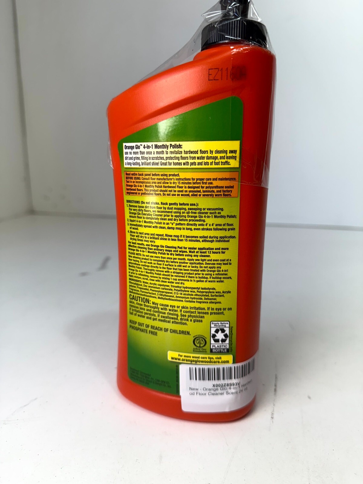 Orange Glo 4-in-1 Monthly Polish Liquid Hardwood Floor Fresh Orange Scent 24 oz