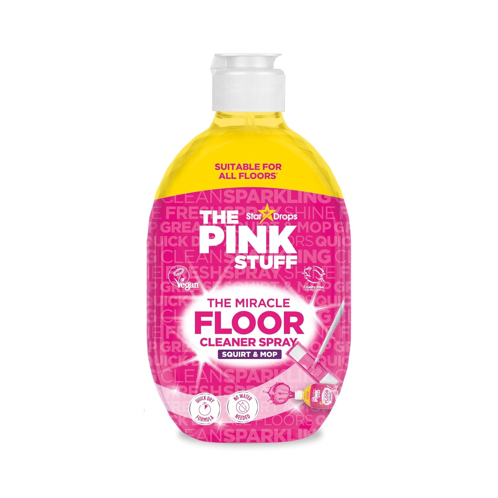 Miracle Floor Cleaner Spray Squirt Mop Formula for Sparkling Clean Floors