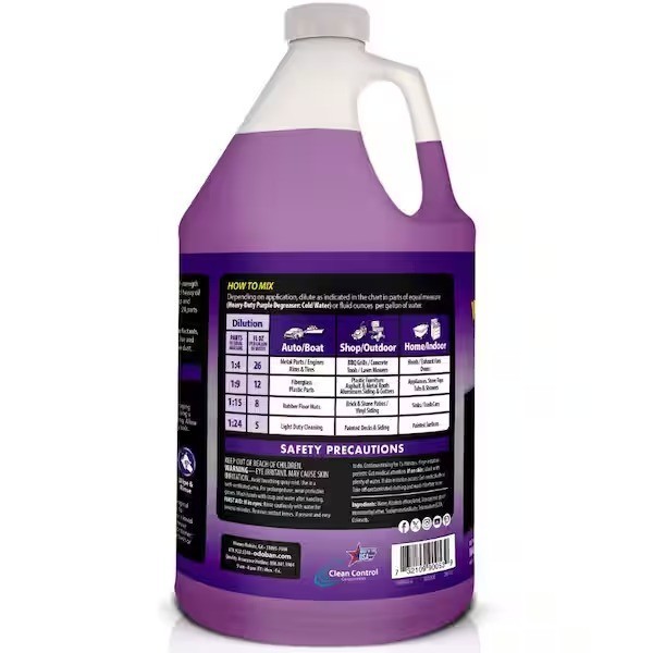 OdoBan 1 Gal. Heavy-Duty Purple Degreaser, Concentrated Cleaner and Degreaser,