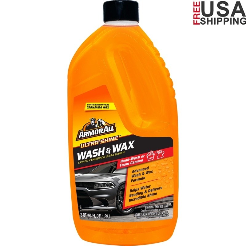 Ultra Shine Car Wash Wax pH Neutral All-in-One Foam Cleaner Tire Shine 64oz New