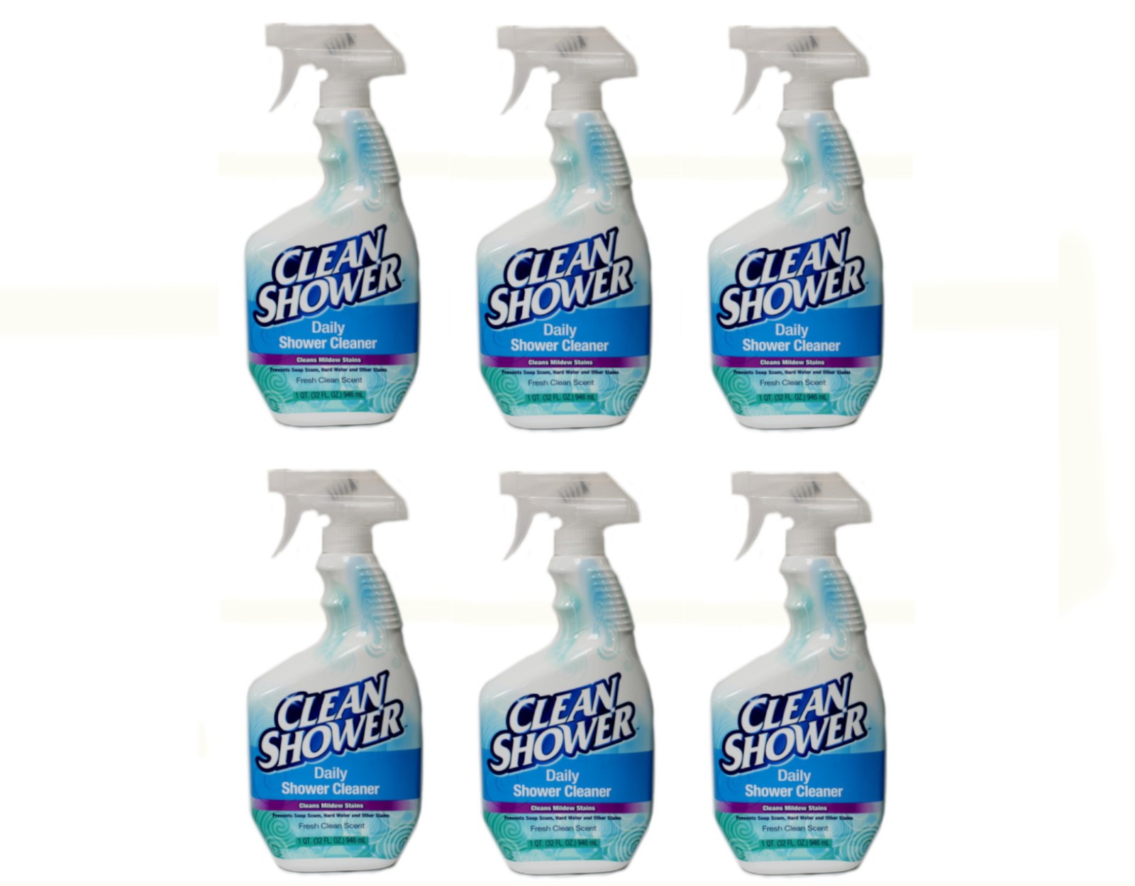 Clean Shower Original Daily Shower Spray, 32oz. – Pack of 6