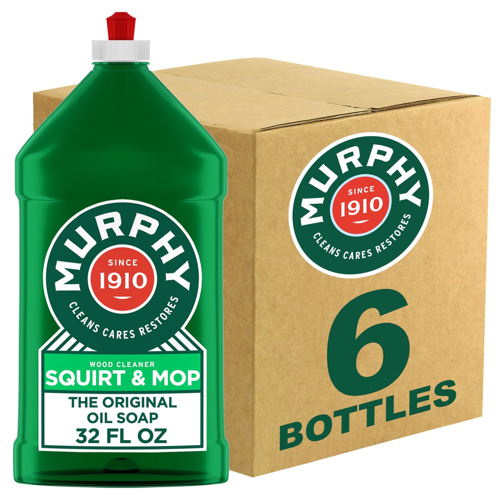 Oil Soap Squirt and Mop Floor Cleaner, 192 Oz (32 Oz, 6 Pack) – Bulk Cleaning…