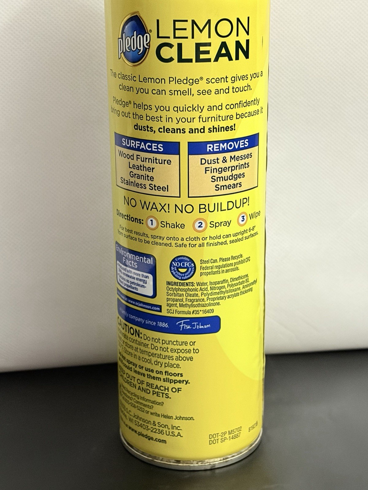 NEW 2pc Pledge Lemon Clean Spray 13.8 oz AND 24 Wipes (2013) NOS 3X Better