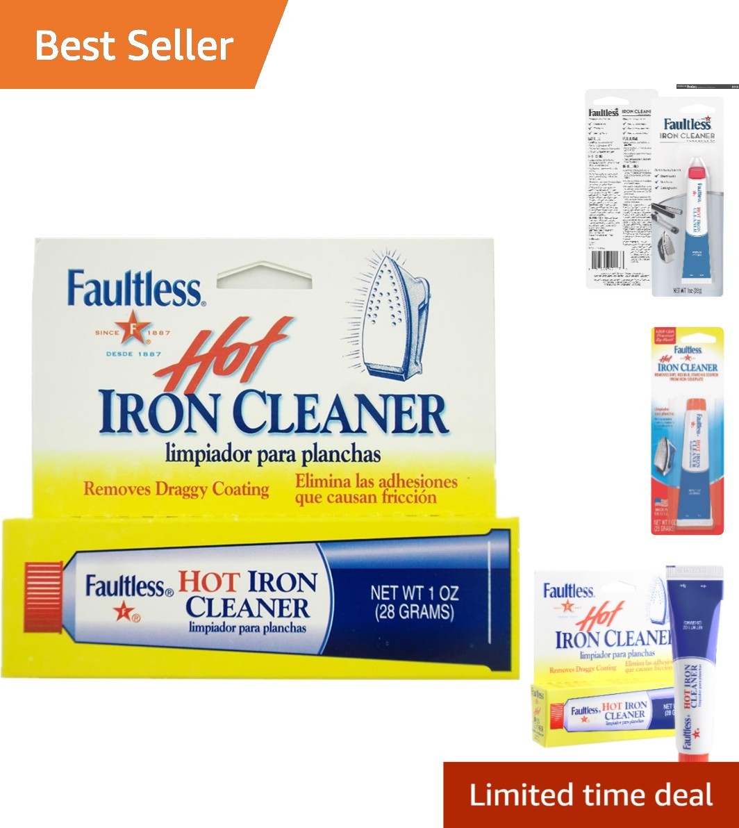 Faultless Hot Iron Cleaner 1oz – Cleans While Iron Heats, Non-Toxic & Effective