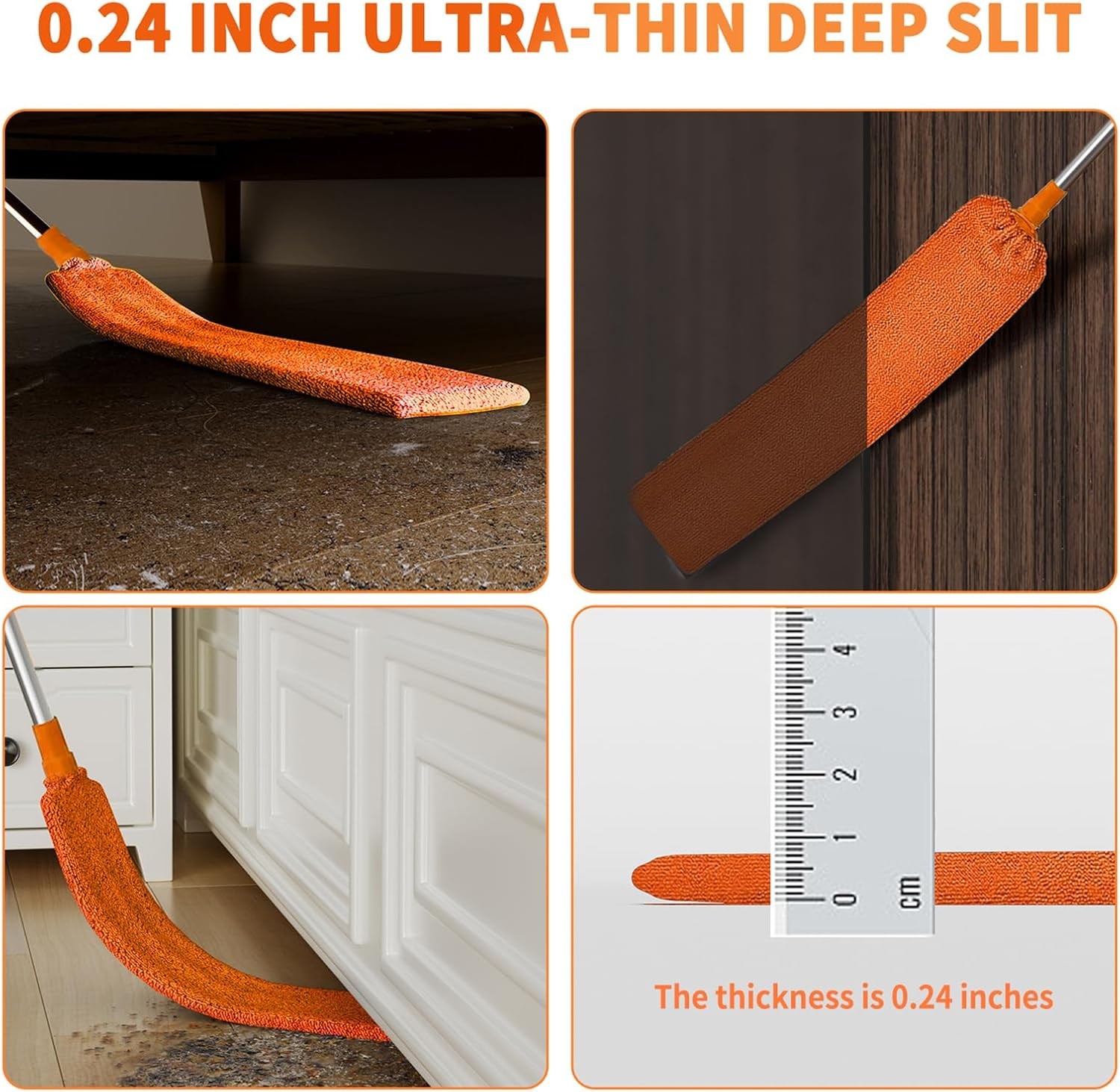 Cobweb Duster with Extension Pole,Cleaner Outdoor 110″ Telescoping Extended Sspi
