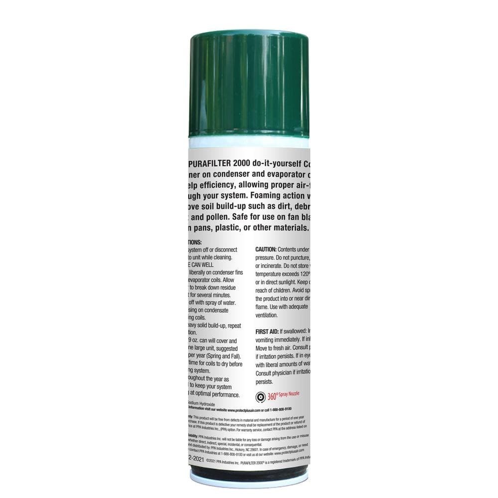 PURAFILTER 2000 Foaming Coil Cleaner Great for HVAC A/C Units & Evaporator Coils