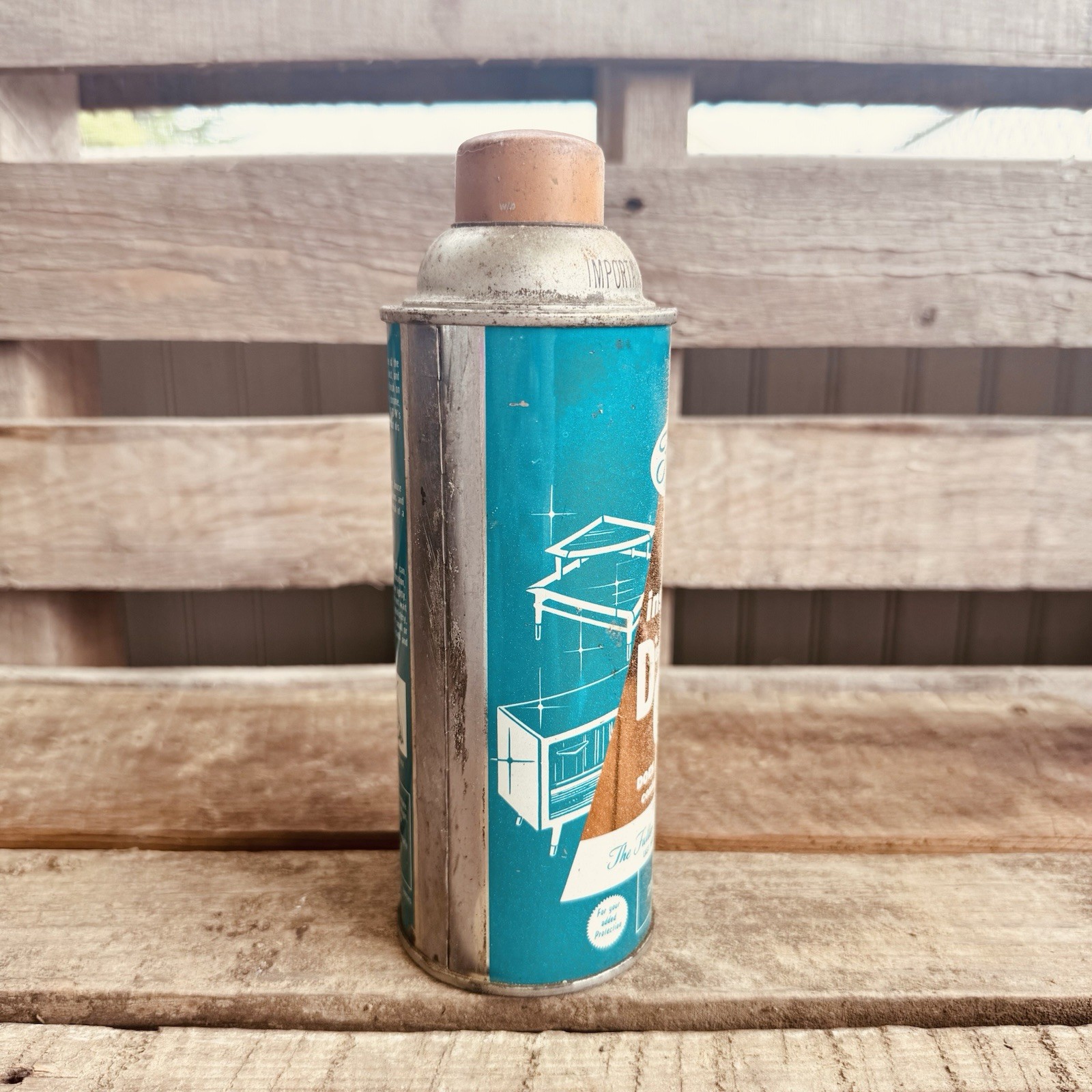 Vintage Spray Can Fuller Brush Co Instant DWC Dusts Waxes Cleans 746 Nearly Full