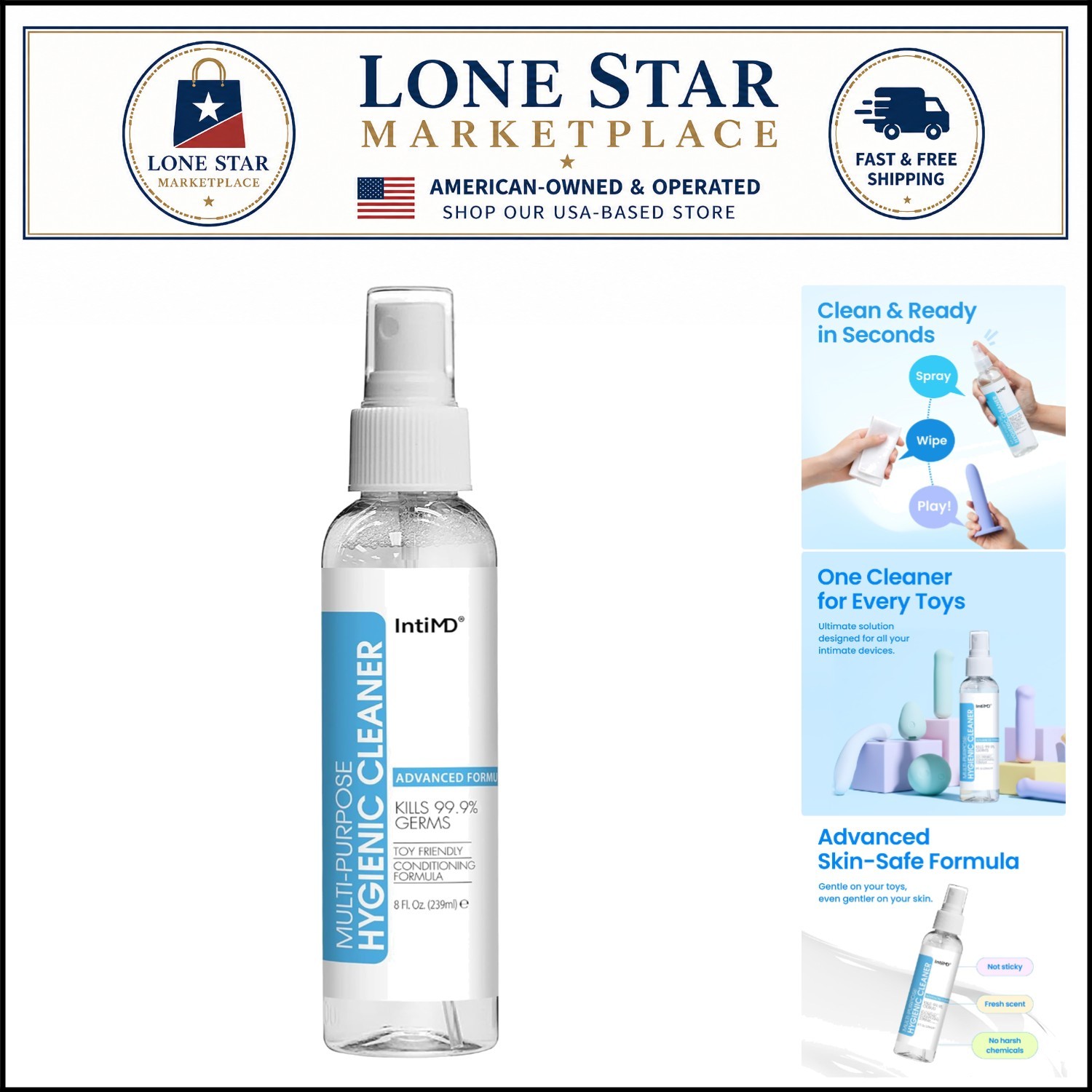 Gentle Multi-Purpose Hygienic Cleaner – Advanced Pro-Skin Toy Safe Formula