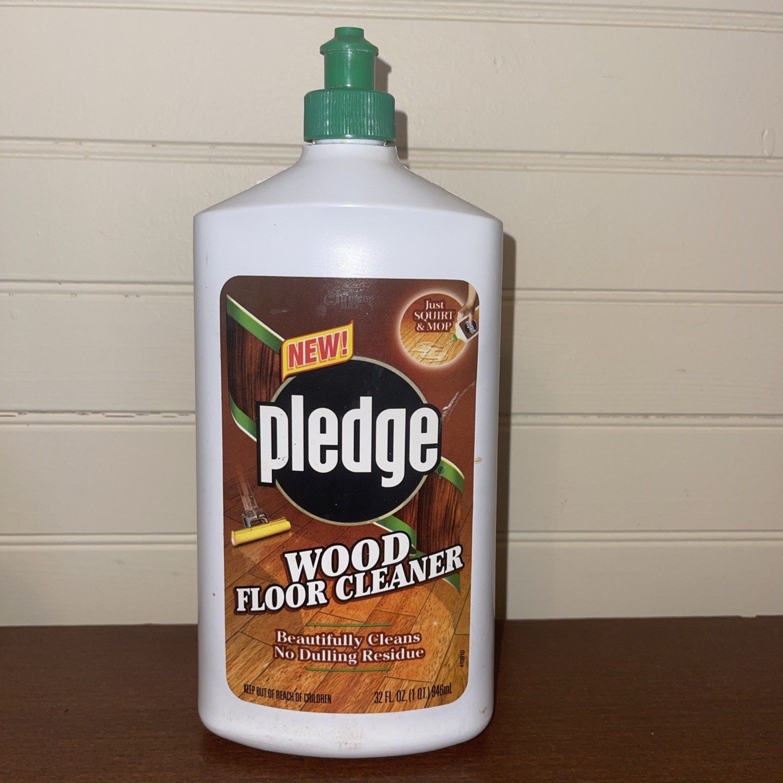 VTG SC Johnson Pledge Wood Floor Cleaner 1996 Original Formula (12 oz) 1/4 full