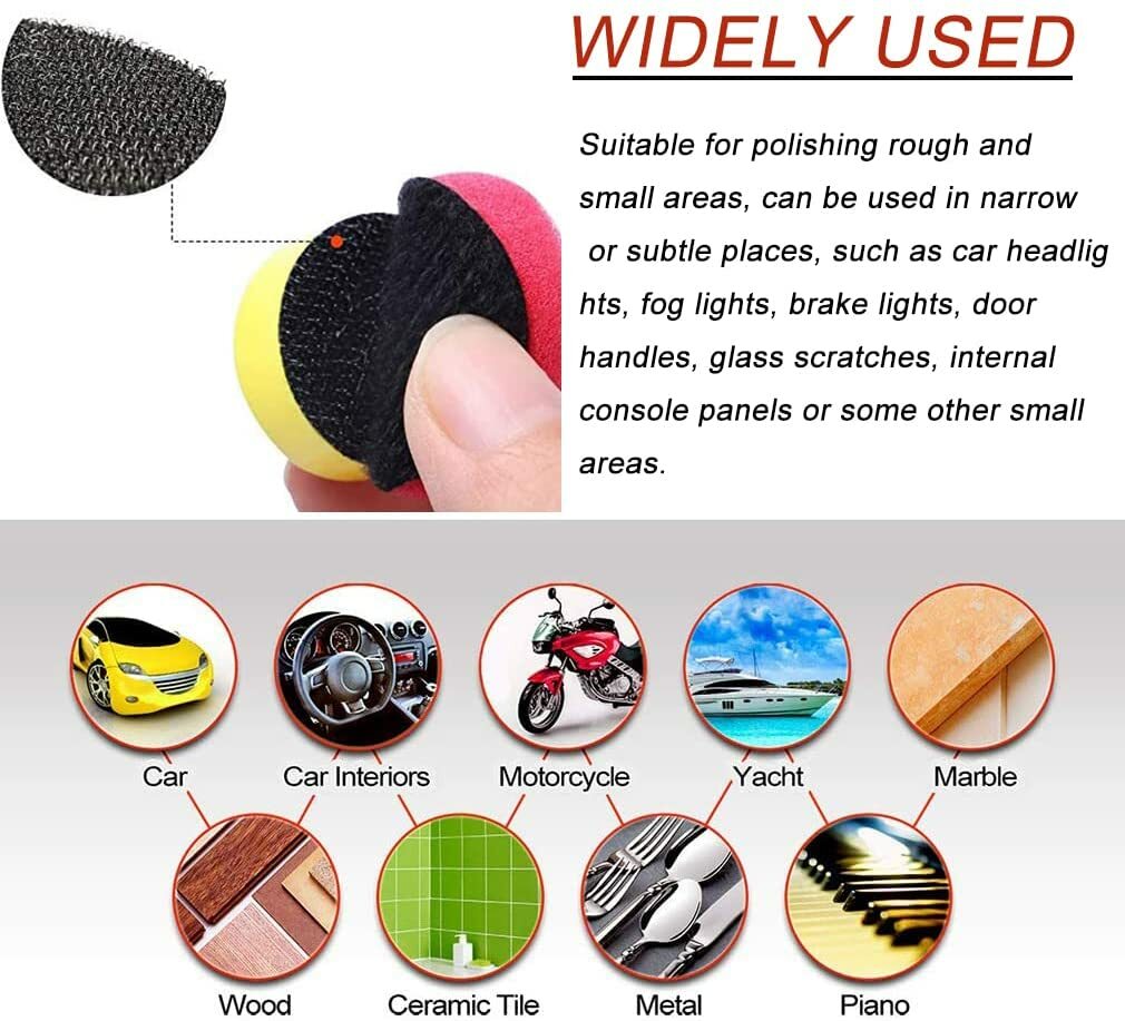 24pcs Burnishing Sponge Metal Pad Polishing Foam Cone Car Burnish Wheel Hub Tool