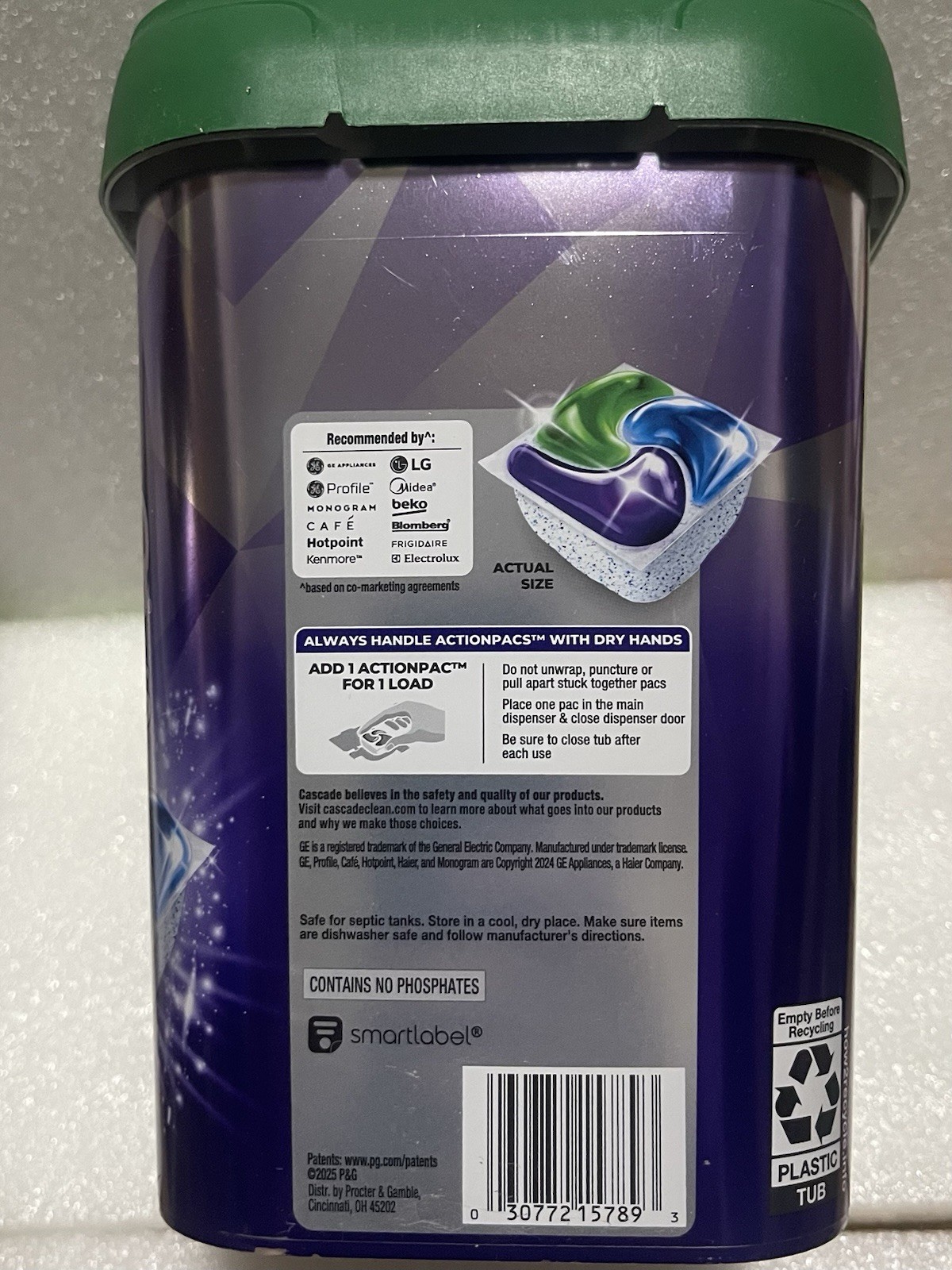 Cascade Platinum Plus Dishwasher Detergent Pods Fresh 47 Count
