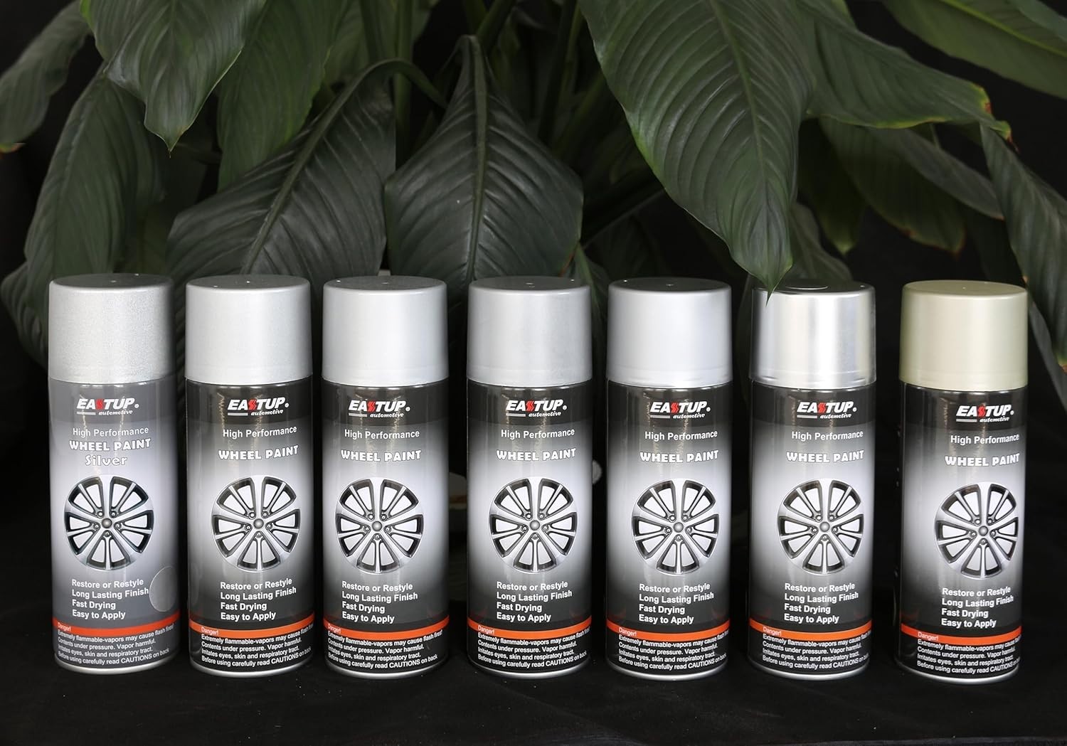 Metallic Acrylic Wheel Spray Paint – Flash Silver, 12.8 Oz, Quick Dry