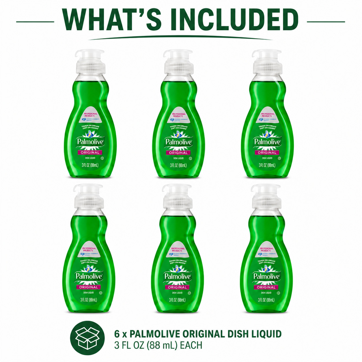Palmolive Original Dish Liquid 3 fl oz Grease Cutting Dish Soap Travel Size