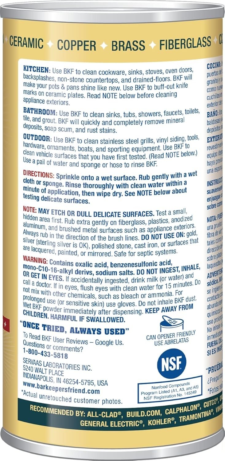 12-Ounce Powdered Cleanser – Non-Toxic Solution for Stainless Steel and Tile