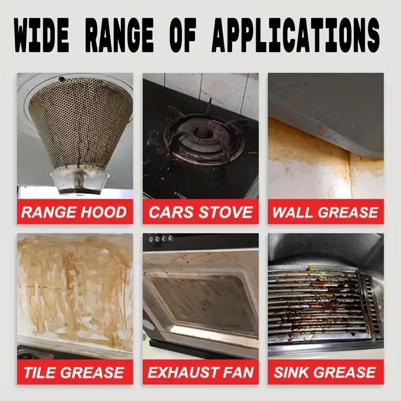 Heavy Duty Kitchen Cleaner Spray Oil Stain Remover Hood Stove Tile 55ml
