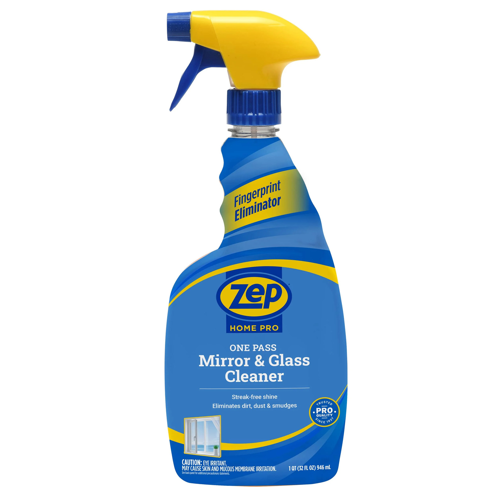 Zep Home Pro One Pass Mirror & Glass Cleaner – 32 oz. (Case of 6) R49606 – Strea