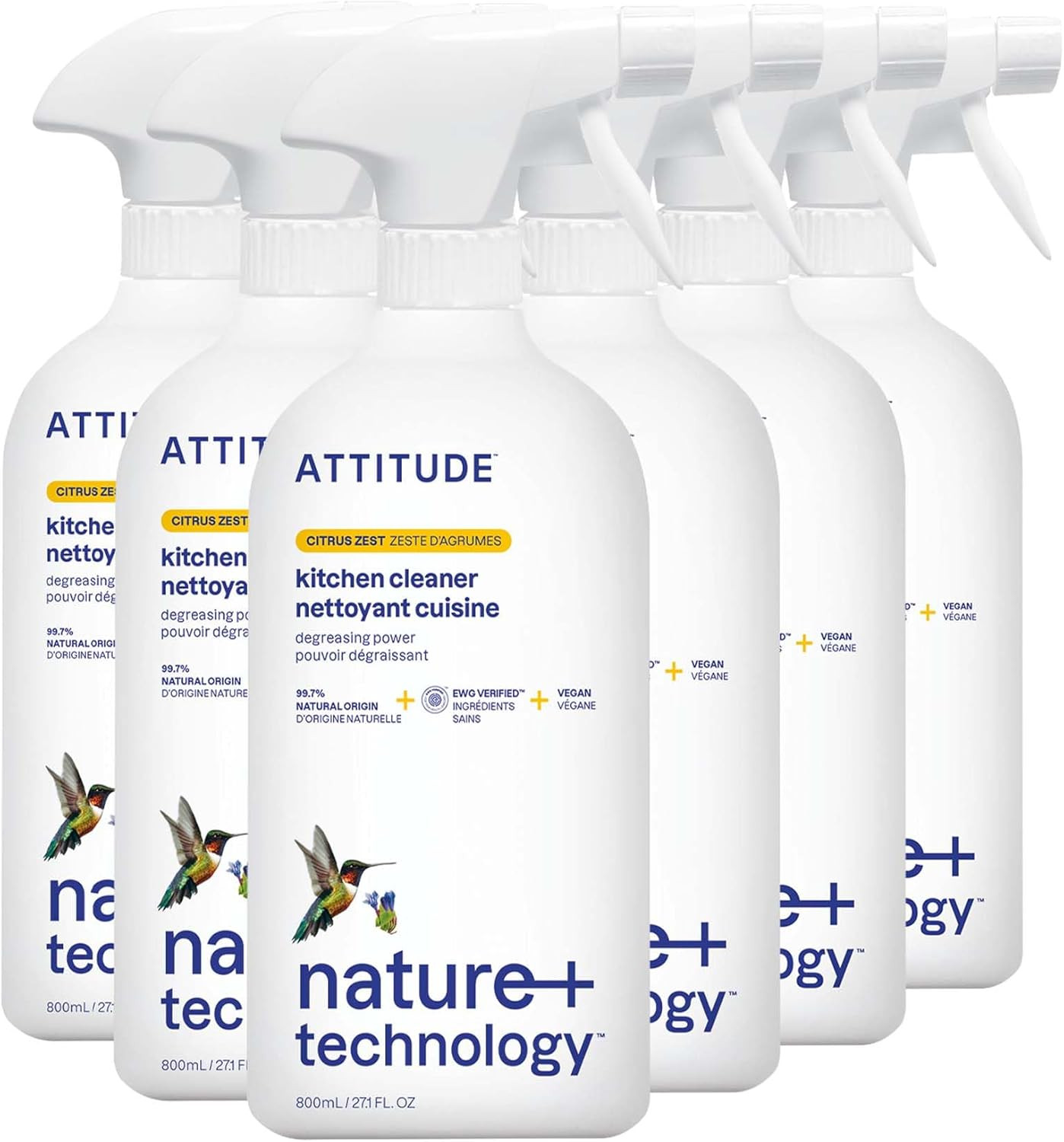 ATTITUDE Kitchen Cleaner Spray, EWG Verified, Degreaser Spray to Cut Grease & Gr