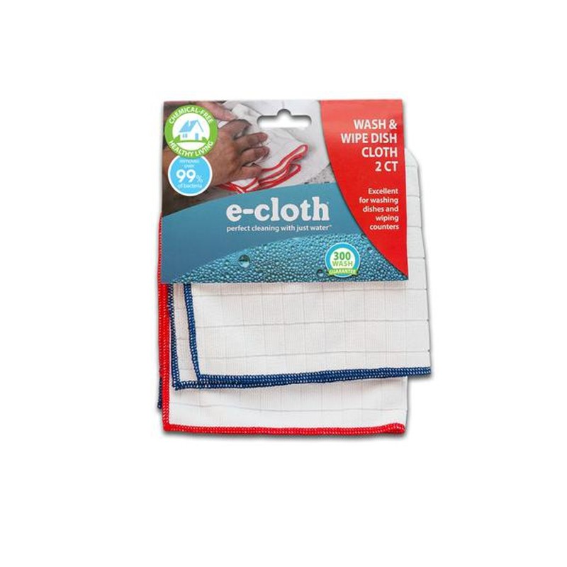 E-cloth – Wash&wipe Dish Cloth – 1 Each – 2 CT (Pack of 5)