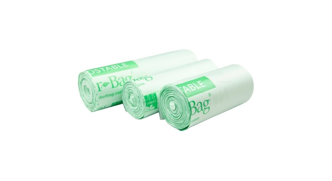 33 Gal. 33 in. x 40 in. 0.8 mil Green Compostable Trash Bags Slim Liner – pack o