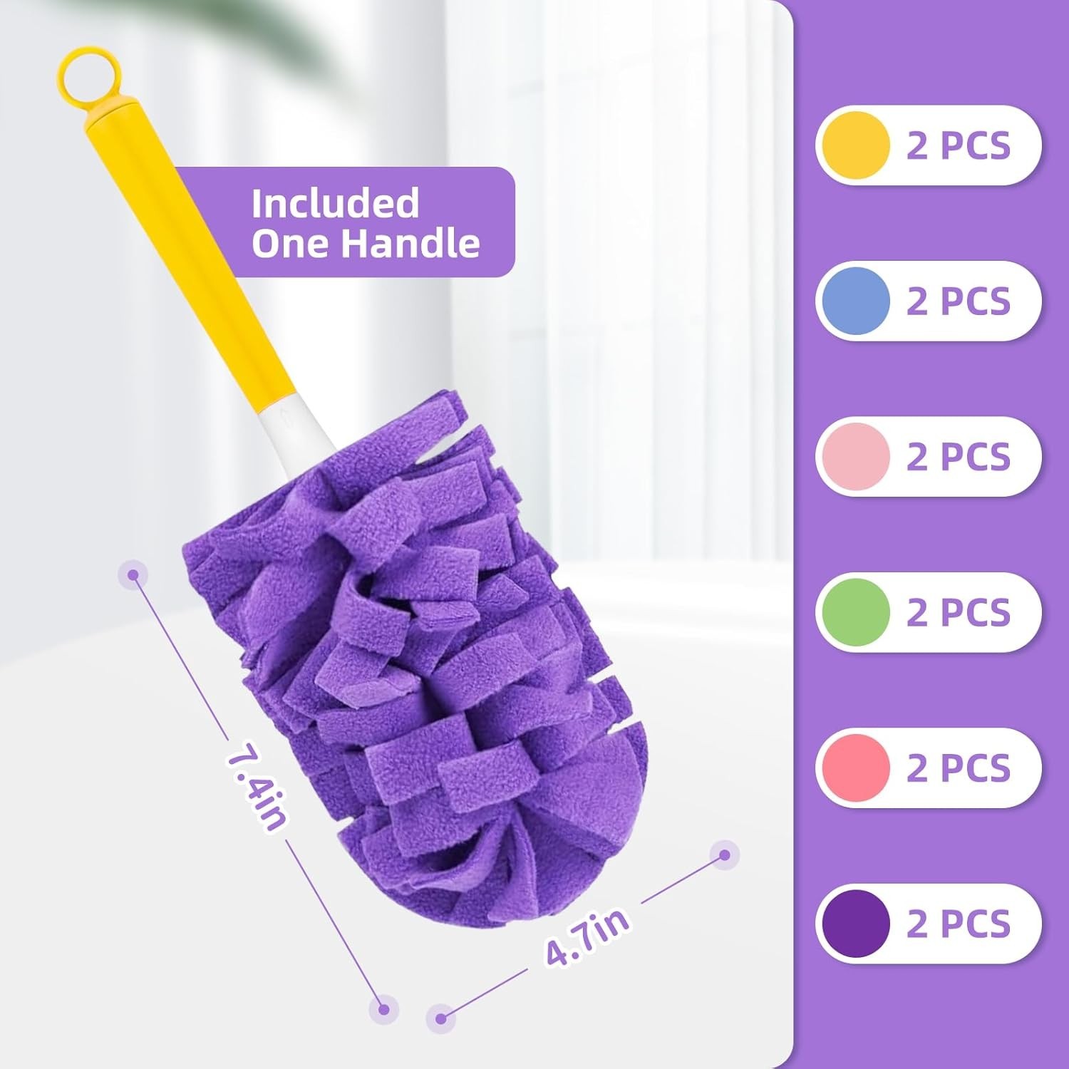 12 PCS Fleece Reusable Duster Refills for Swiffer, Washable Heavy Duty Duster…