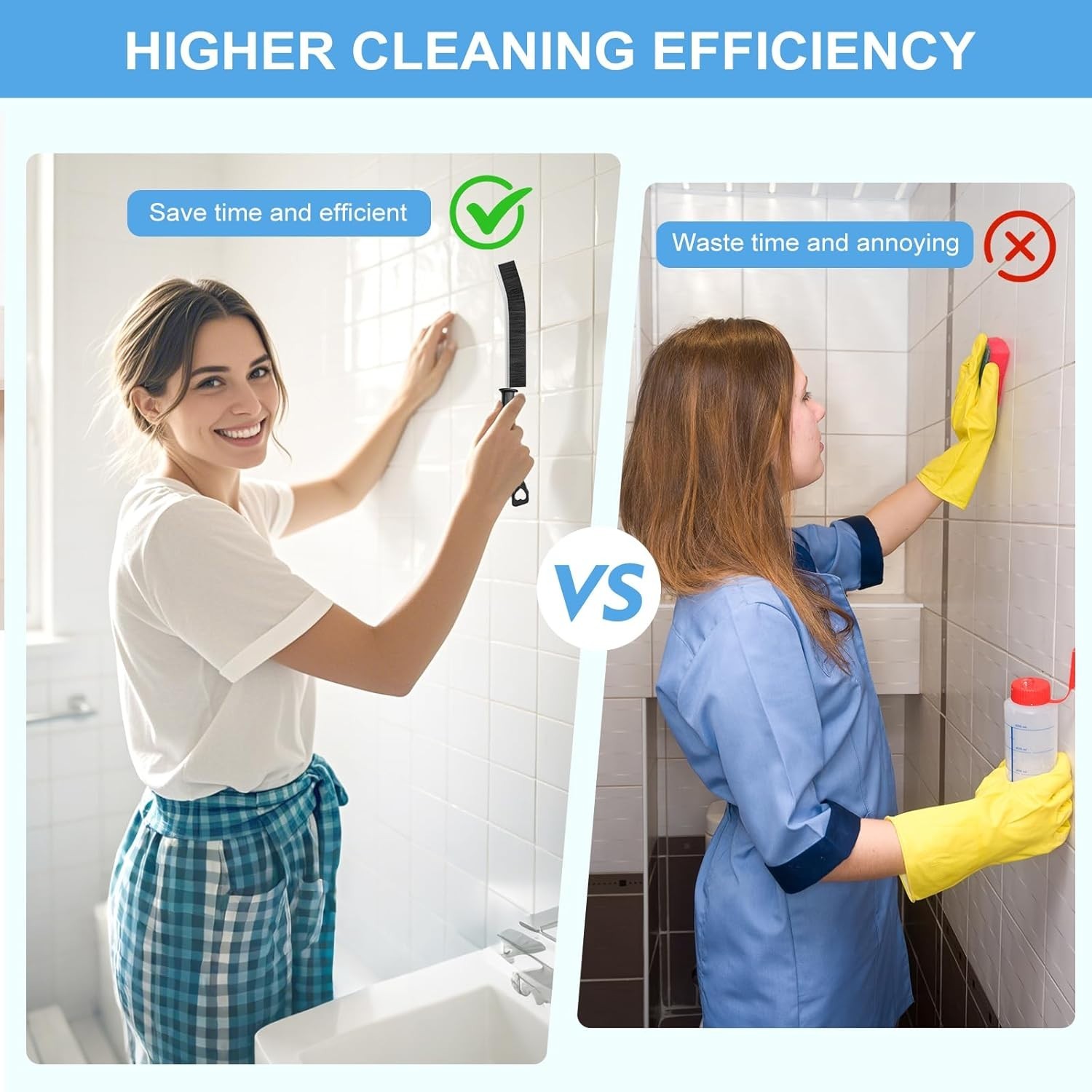 All-Purpose 10 Inch Dual Blade Streak-Free Squeegee, Safe on Mirro