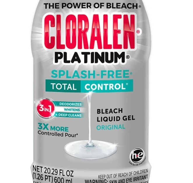 4 PACK- Cloralen Platinum Bleach Liquid Gel 20.29 Oz. for Home & Commercial Use
