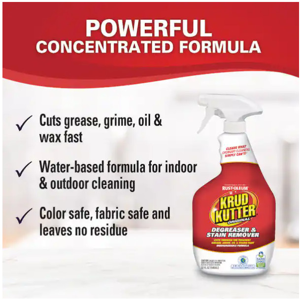 Krud Kutter 1 Quart Liquid Cleaner & Degreaser for Grease on Multisurfaces