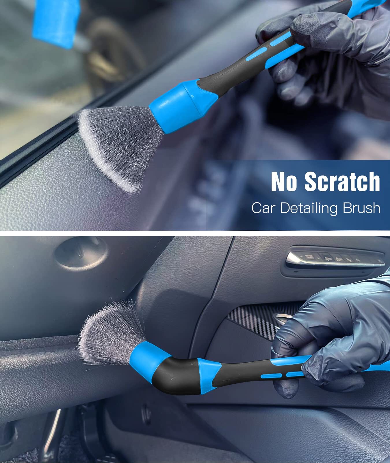 Car Duster Kit 3 Pack Car Detailing Brush Set With Extendable Microfiber Dust Br