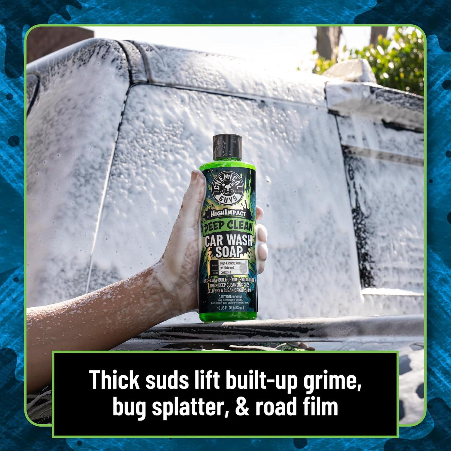 Chemical Guys High Impact Car Wash Soap, Deep Cleaning Vehicle Shampoo with Thic