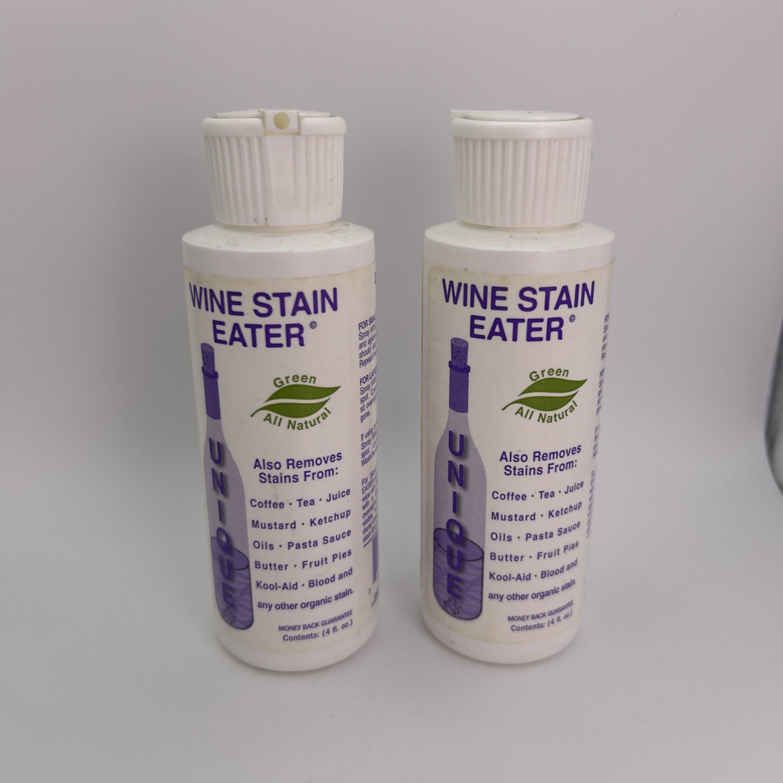 Unique Wine Stain Eater – 4 oz. Liquid Red Wine Stain Remover 2 Pack 8oz total