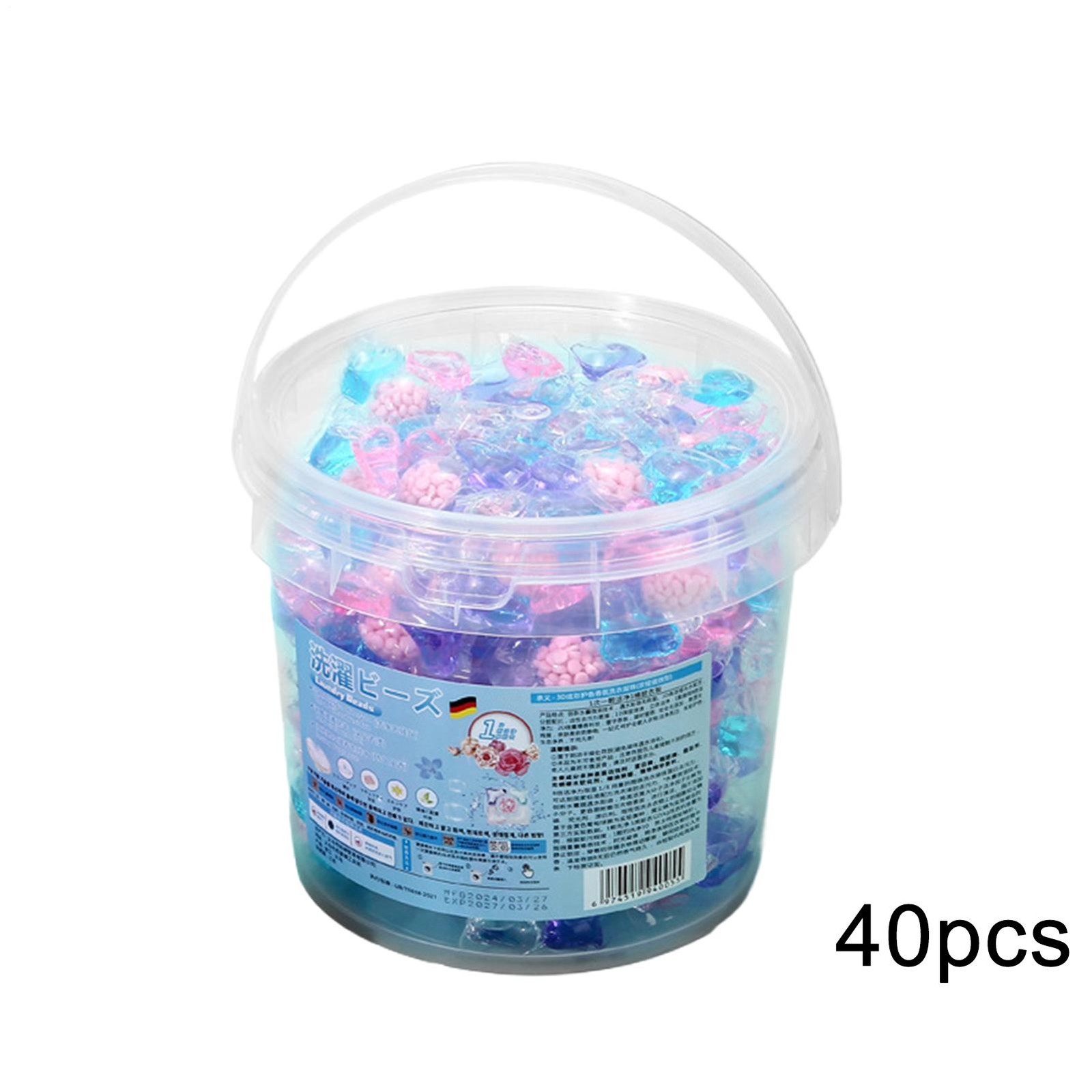 Laundry Detergent Pods Deep Cleaning 40 Tablets Beads Laundry Pods