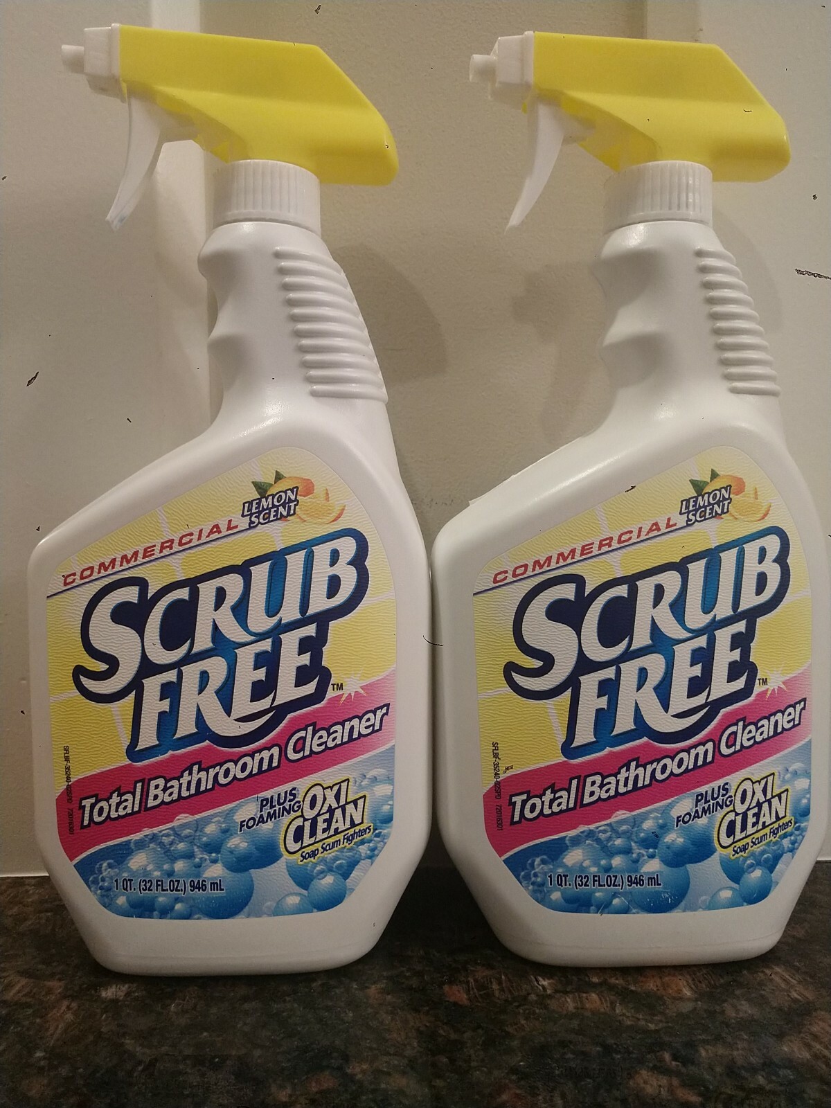 2( two) Church& Dwight Co. SCRUB Total Bathroom Cleaners Plus Foaming Oxi Clean