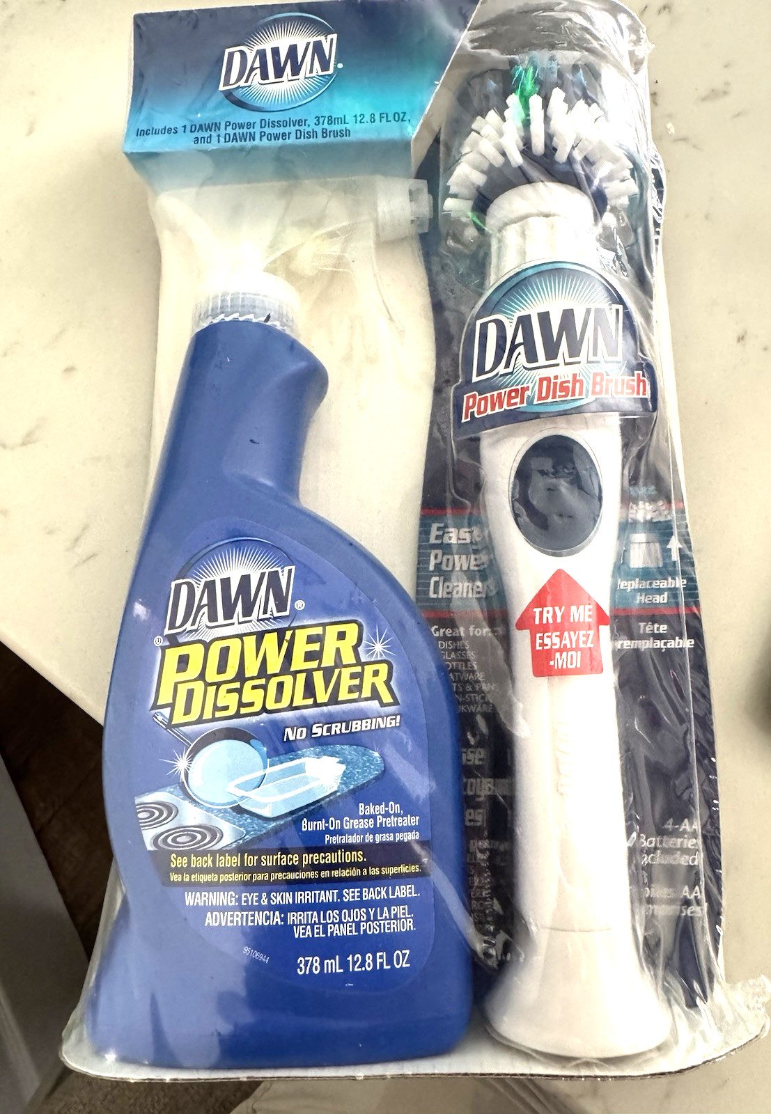 Dawn Power Dish Brush & Spray NEW in Package Battery Operated Discontinued