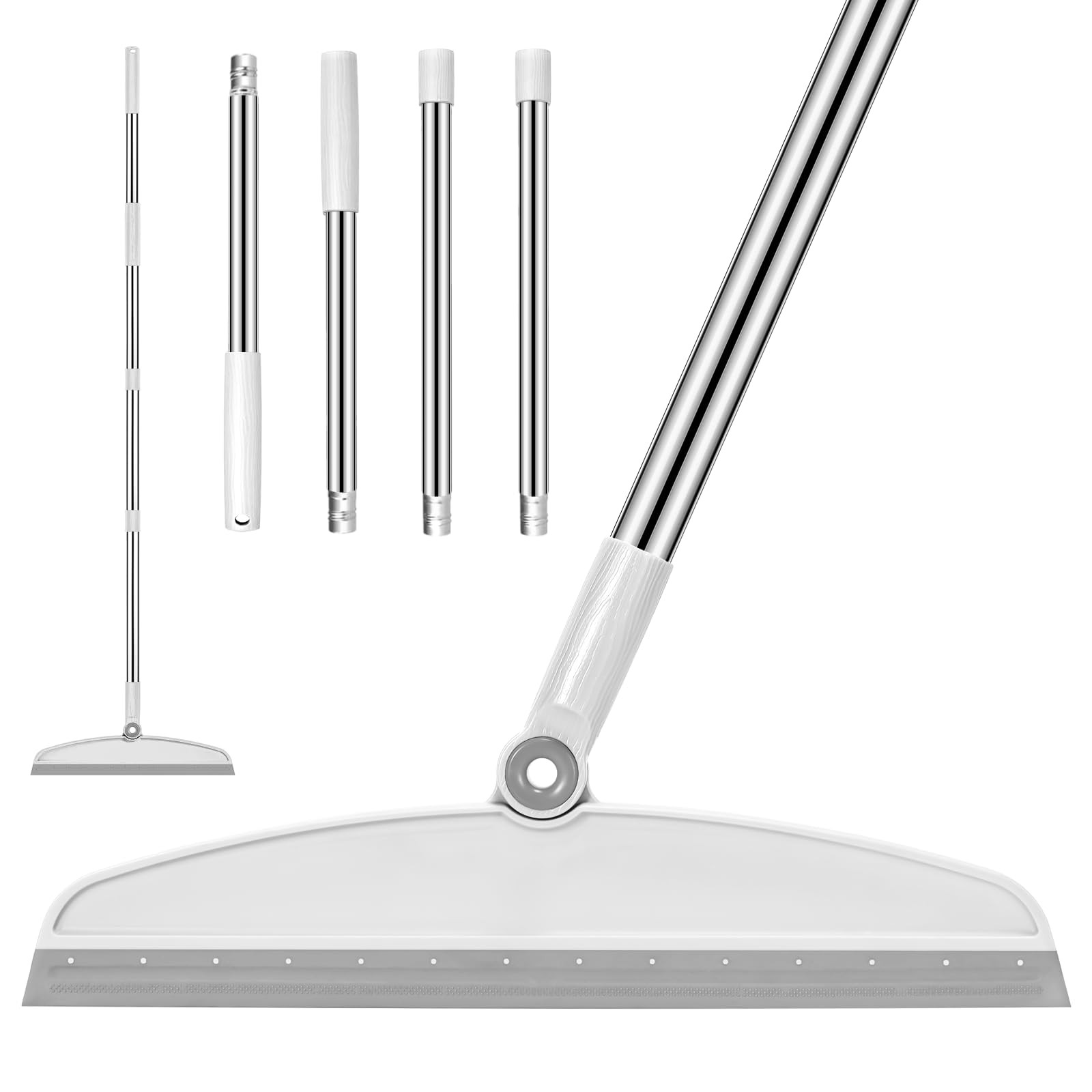 Multifunction Magic Broom 54 Inch Adjustable Long Handle Silicone Floor Squeegee