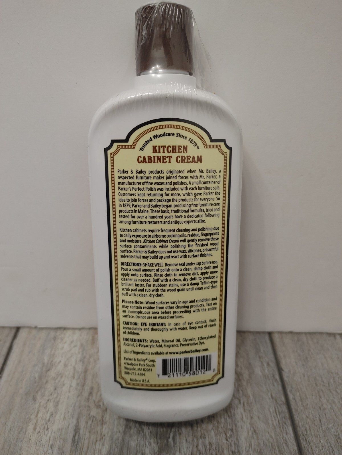 Parker & Bailey 580465 Kitchen Cabinet Cream, 12.OZ (SEALED)