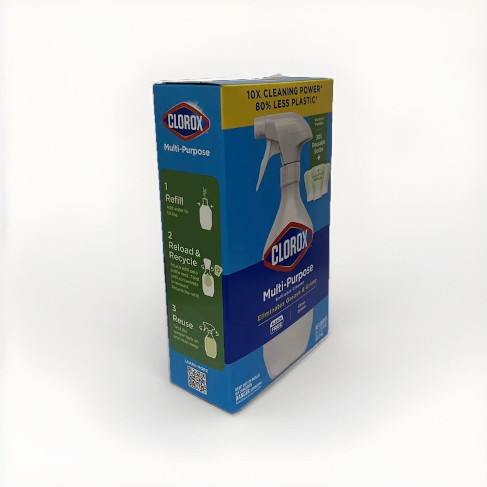 Clorox Refillable Cleaner Starter Kit Crisp Lemon Liquid All-Purpose Cleaner